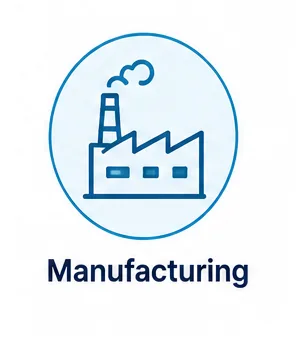Manufacturing industry icon